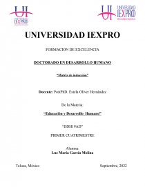“Educación y Desarrollo Humano”. Página 1