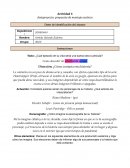 Anteproyecto: propuesta de montaje escénico