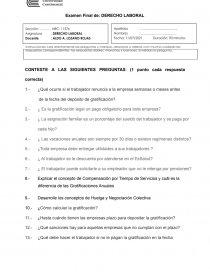 EVALUACION FINAL DERECHO LABORAL. Página 1