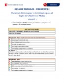GUIA DE TRABAJO - PRODUCTO 2 Matriz de Estrategias y Actividades para el logro de Objetivos y Metas