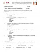 EXAMEN DE DIAGNOSTICO DE CIENCIAS III (ÉNFASIS EN QUÍMICA) s/r