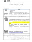 Producto Académico n.° 1 Tarea Evaluación para el consolidado 1