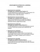 DEPARTAMENTOS INTERNOS DE LA EMPRESA “POWER ICE”