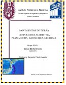 MOVIMIENTOS DE TIERRA DEFINICIONES ALTIMETRIA, PLANIMETRIA, BATIMETRIA, GEODESIA