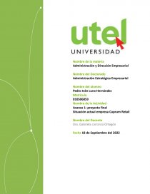 Administración Estratégica Empresarial. Página 1