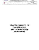 PROCEDIMIENTO DE ENCOFRADO Y VACIADO DE LOSA ALIGERADA