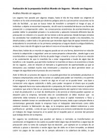 Análisis Mundo sin Seguros - Mundo con Seguros. Página 1