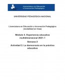 La democracia en la práctica educativa