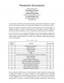 Ejemplo de planeación de un proyecto