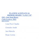 PLANIFICACION ANUAL PRIMER GRADO