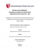 Estrategias de ventas de servicios para posicionamiento de marca en el Programa de Formación para Adultos en la Universidad Cesar Vallejo, Chiclayo