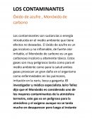 LOS CONTAMINANTES. Óxido de azufre , Monóxido de carbono