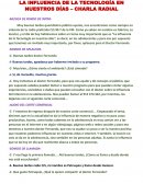 Charla Radial sobre LA INFLUENCIA DE LA TECNOLOGÍA EN NUESTROS DÍAS