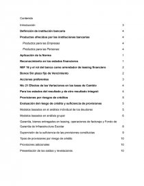 Tratamientos Contables en Entidades Bancarias. Página 2