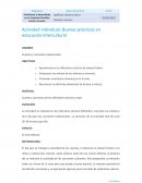 Actividad individual: Buenas prácticas en educación intercultural