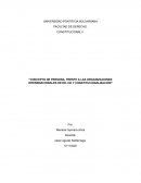 Concepto de persona, frente a las organizaciones intenrnacionales de DD HH y constitucionalizacion