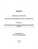 LABORATORIO 4 PARTICIPANTES EN EL PROCESO DE ELABORACION DE UNA BASE DE DATOS