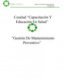 Actividad desarrollo de indicadores. Gestión de mantenimiento preventivo