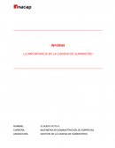 LA IMPORTANCIA DE LA CADENA DE SUMINISTRO