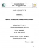 “Investigación sobre el Genoma humano”