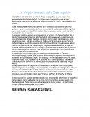 La Virgen Inmaculada Concepción