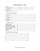 PRUEBA INFORMAL DE 3° Básico