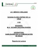 Reporte de lectura En paz