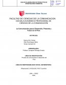 FACULTAD DE CIENCIAS DE LA COMUNICACION ESCUELA ACADÉMICO PROFESIONAL DE CIENCIAS DE LA COMUNICACIÓN