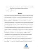 Como una buena gestión para el desarrollo aplicada desde la administración pública puede mejorar los índices de inseguridad en el territorio