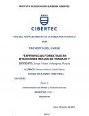 Experiencias formativas en situaciones reales de trabajo