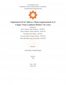 Importancia de la Cultura y Clima organizacional en el Colegio “Juan Landazuri Rickets” de Cusco