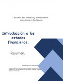 Introducción a los estados financieros