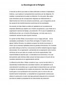 Resumen sociologia de la religion
