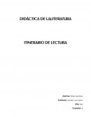 DIDÁCTICA DE LA LITERATURA ITINERARIO DE LECTURA