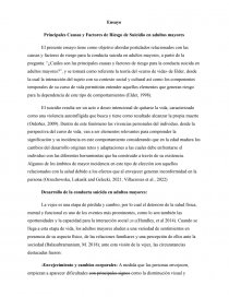 Ensayo suicidio en adultos mayores. Página 1