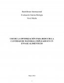 USO DE LA OPTIMIZACIÓN PARA REDUCIR LA CANTIDAD DE MATERIAL EMPLEADO EN UN ENVASE ALIMENTICIO