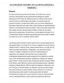 EL CONCEPTO “ESTADO” EN LA CIENCIA POLÍTICA MODERNA
