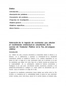 Valoración de la ingesta de nutrientes que afectan el rendimiento intelectual en estudiantes de la carrera de Traductor Público en la Fac. de Lenguas (UNCo)