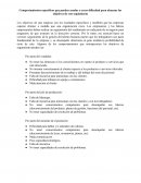 Comportamientos específicos que pueden ayudar o crear dificultad para alcanzar los objetivos de este seguimiento