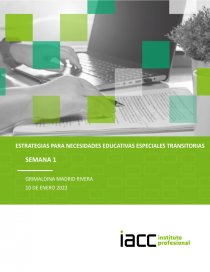 ESTRATEGIAS PARA NECESIDADES EDUCATIVAS ESPECIALES TRANSITORIAS. Página 1