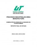 DISMINUCIÓN DE PAROS EN LA MAQUINA DE HYDROFORMING