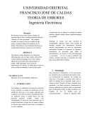 TEORIA DE ERRORES Ingeniería Electrónica