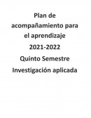 Plan de acompañamiento para el aprendizaje
