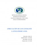 APRECIACIÓN DE LOS LITERATOS LATINOAMERICANOS