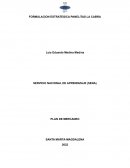 Formulacion del plan de mercadeo PANELITAS LA CABRA
