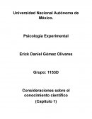Consideraciones sobre el conocimiento científico