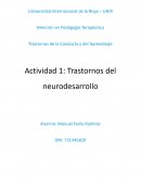 Trastornos de la Conducta y del Aprendizaje.Trastornos del neurodesarrollo