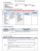 SESIÓN – EXPERIENCIA DE APRENDIZAJE N° 01