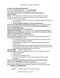 PROCESOS INTERCULTURALES . EL RETO DE LA MULTICULTURALIDAD. Página 1