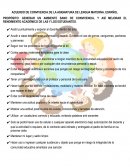 Acuerdo de convivencia de la asignatura de lengua materna. Español